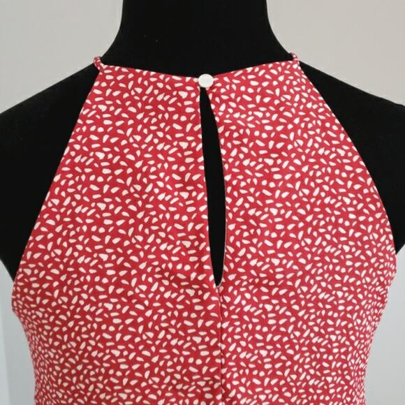 Abbeline High Neck Sleeveless Thin Strap Keyhole Tie Front Crop Top Medium - Picture 7 of 9